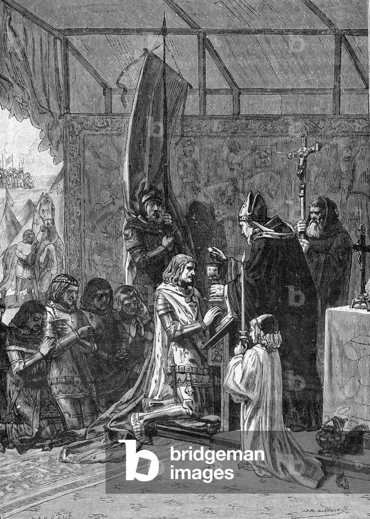 Re Giovanni II il Buon Comunante prima della battaglia di Poitiers (1356), 1897 (Incisione)