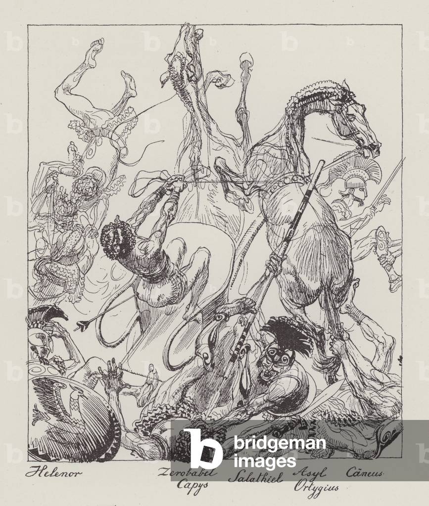 Immagine di Stampa "Scene tratte da Eneide di Virgilio (litho)" 1901 di Heinrich Kley