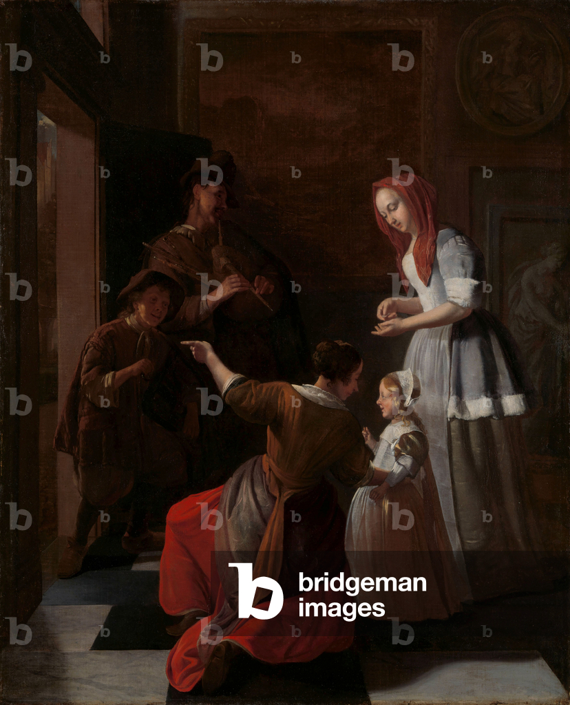 Immagine di Dipinto "I giocatori" 1660 di Jacob Ochtervelt