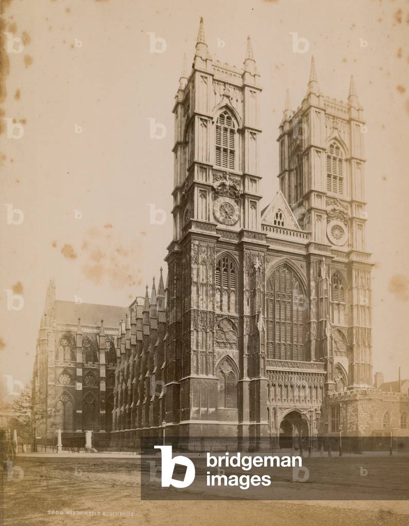 Immagine di Fotografia "Vista generale dell'Abbazia di Westminster (foto)" di English Photographer, b/w