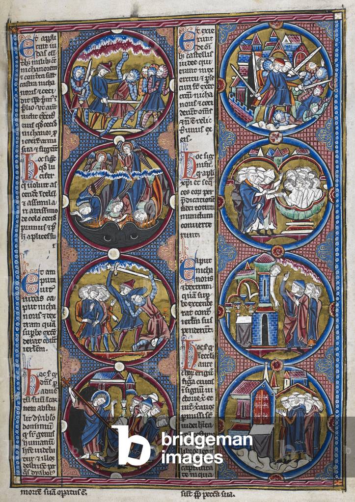 Scene bibliche e moralizzazioni in una serie di otto rotonde