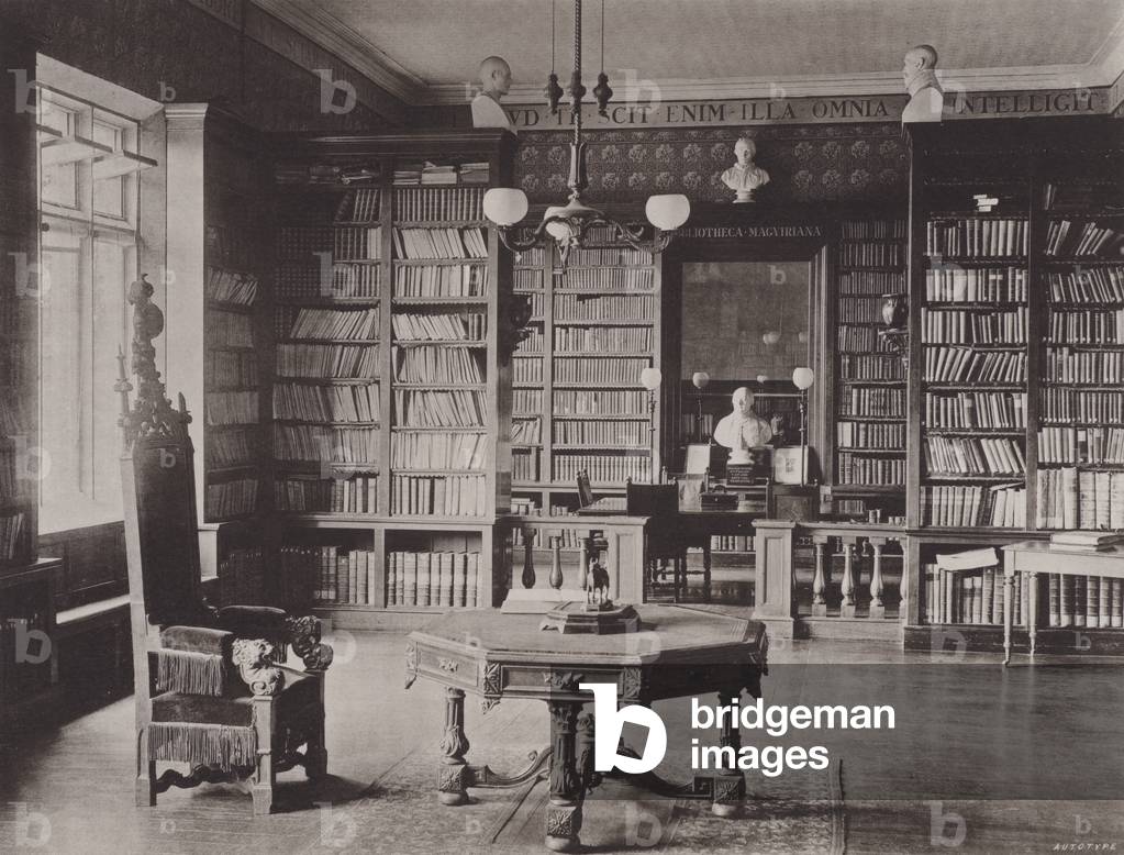 St Edmund’s College: Library (b/w photo)