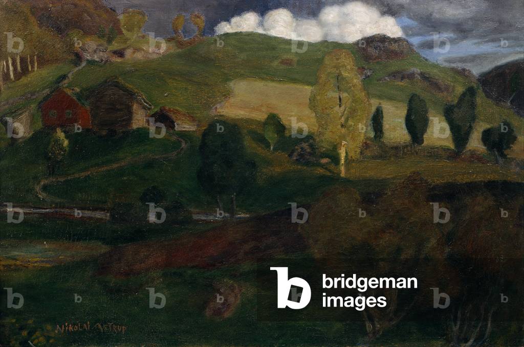 "Frühlings-Abend" 1902 von Nikolai Astrup