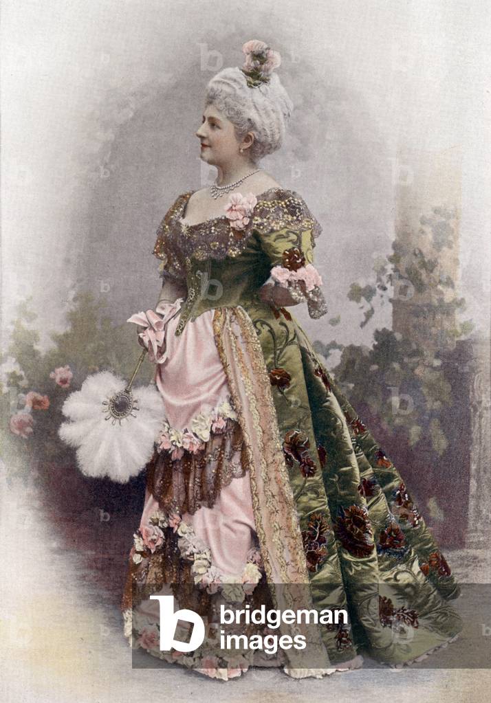 Die französische Opernsängerin Lise Landouzy als Manon in der Oper „Manon“ von Jules Massenet, Opera Comique, 