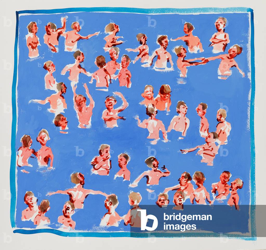 Blue Pool, 2012 (Gouache auf Papier)