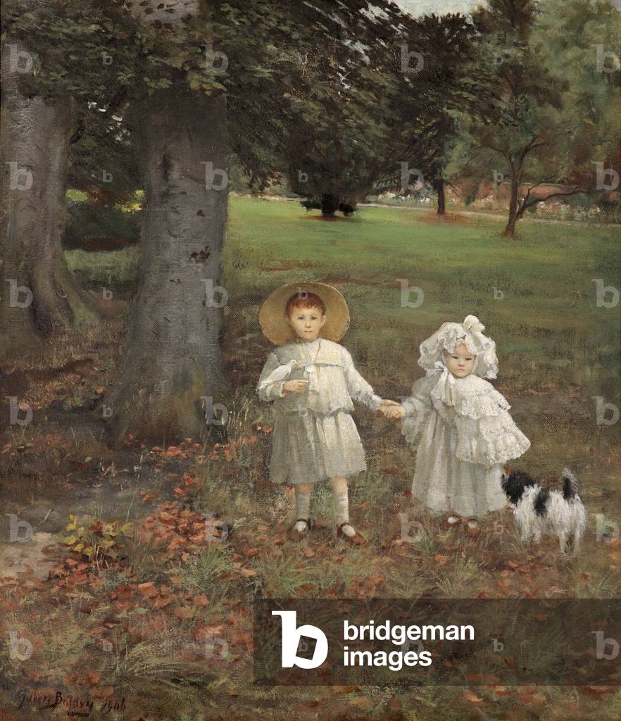 Simon Yorke IV und Philip Yorke III als Kinder, 1906 (Öl auf Leinwand)