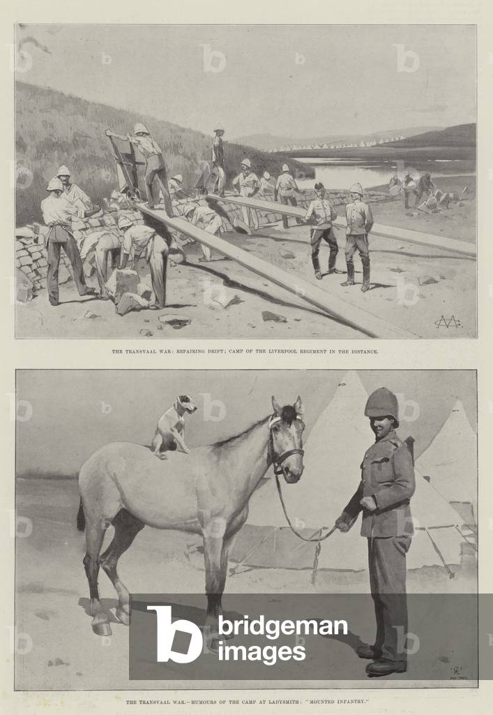 Image de Estampe représentant La guerre de Transvaal (litho) 1899 par Charles Auguste Loye