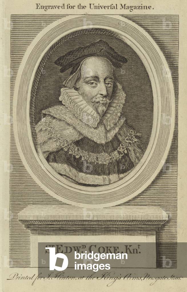 Sir Edward Coke, Ritter (Gravur)