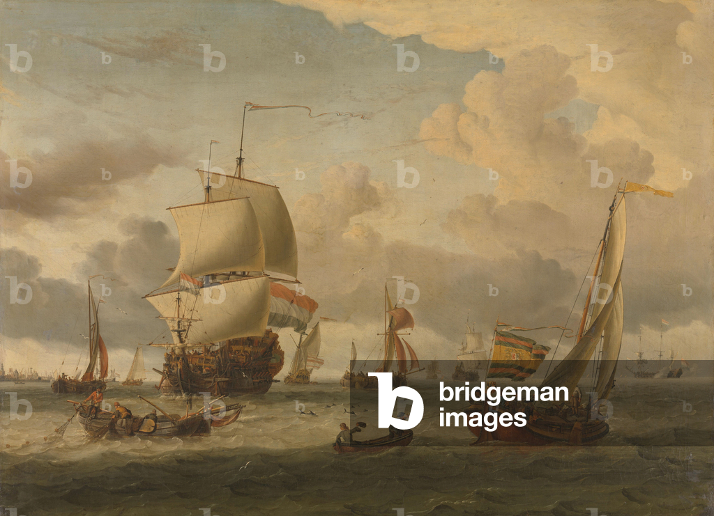 Immagine di Dipinto "Le strade di Enkhuizen" 1654 di Abraham Storck