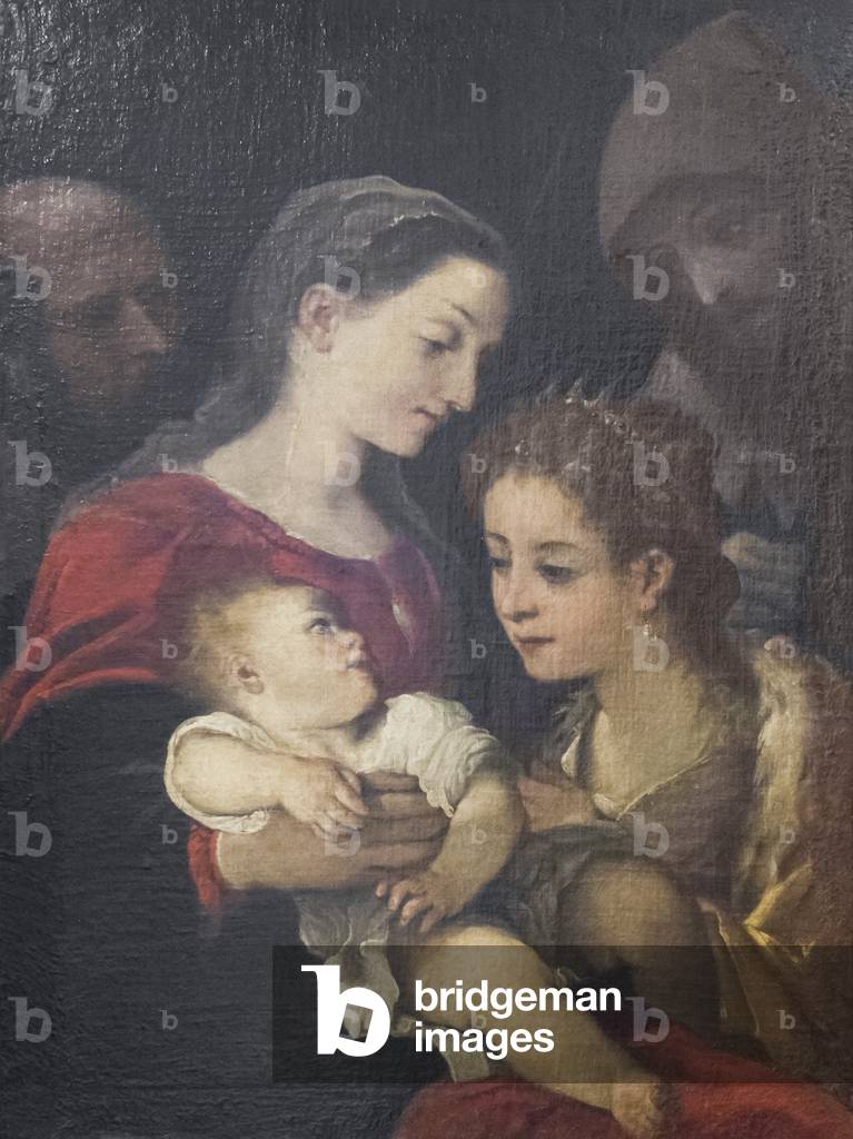 La Sacra Famiglia con i Santi Francesco e Caterina d'Alessandria, c.1589-92 (olio su tela)