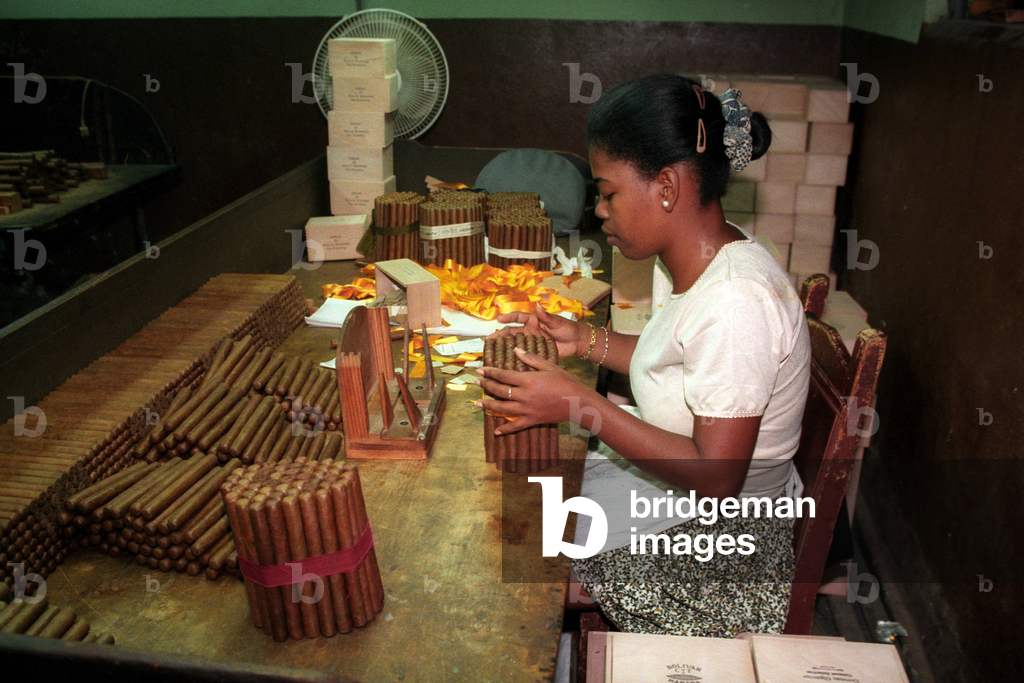 Image de Photographie représentant Turner à l'usine de cigares Partagas à La Havane... 1999