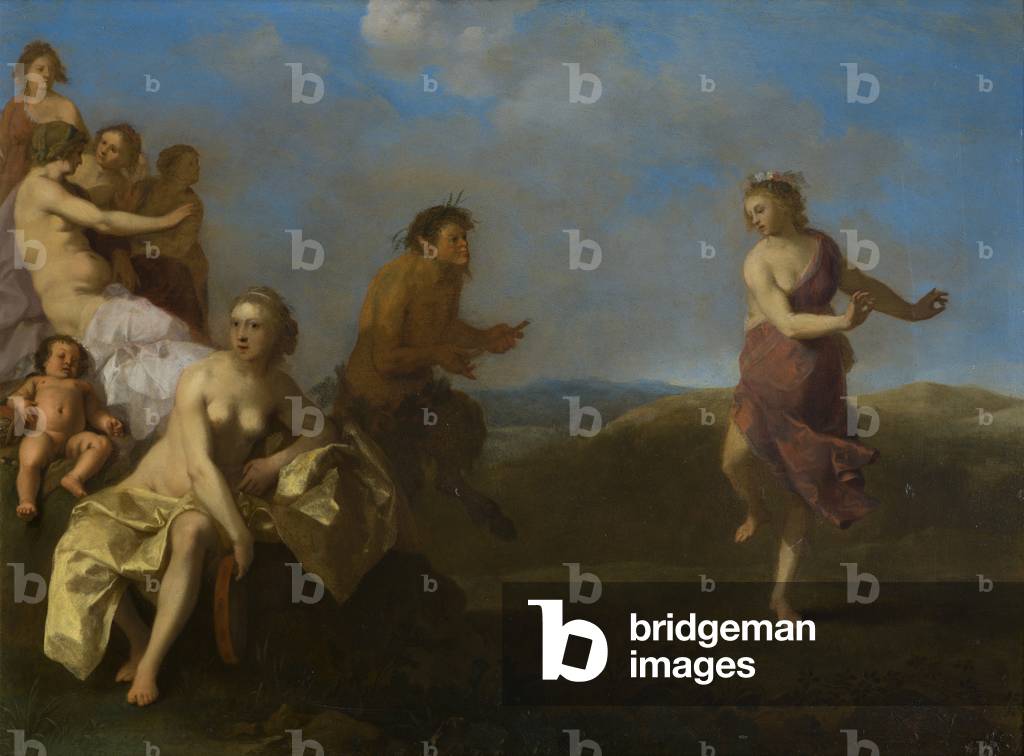 Ninfe e un satiro, c.1621 (olio su rame)