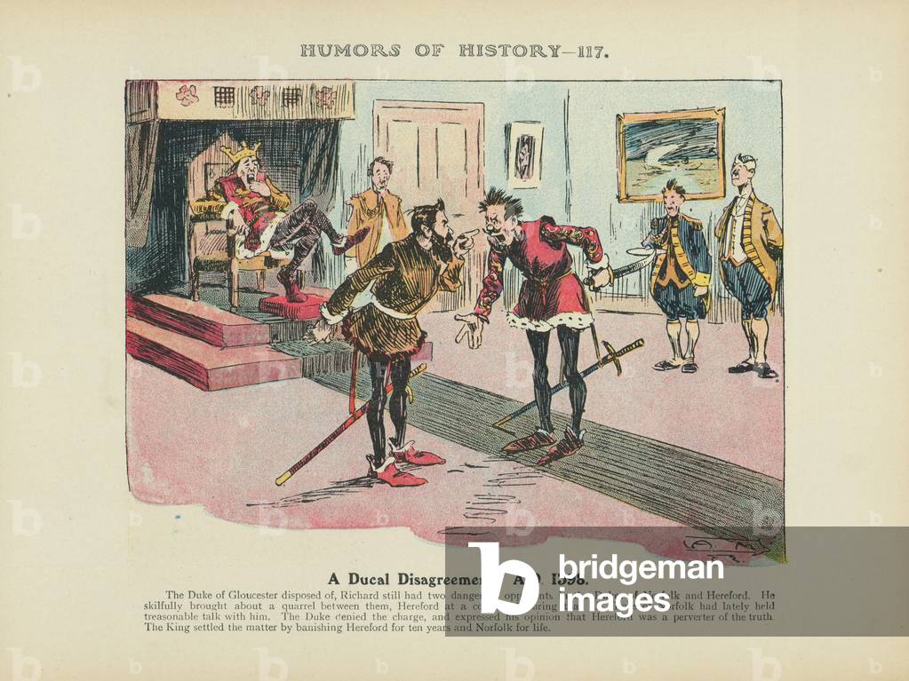 Eine herzogliche Meinungsverschiedenheit. A.D. 1398 (Farblitho)