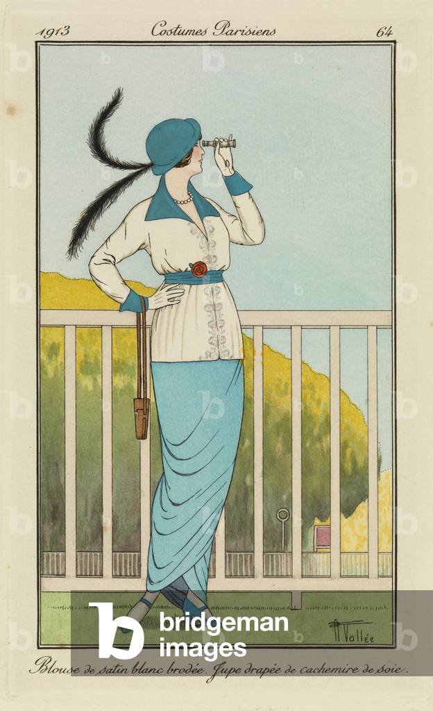 Assiette 64 de 'Costumes Parisiens', 1913 (impression pouchoir)