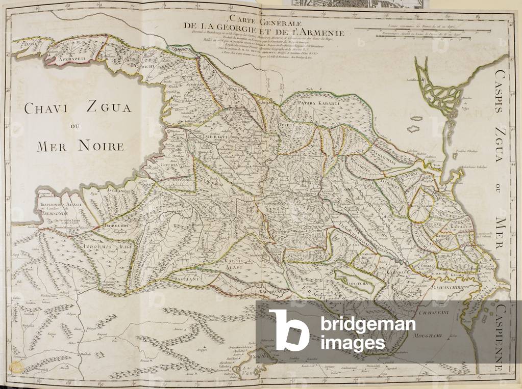 Une carte de la Géorgie et de l'Arménie
