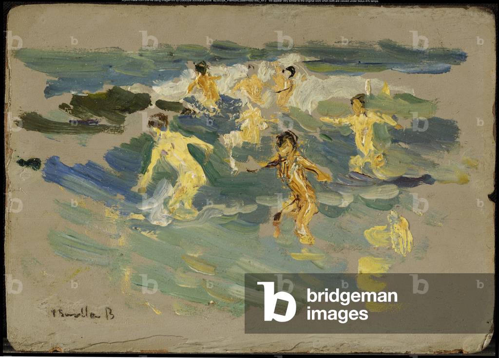 Spiaggia a Valencia, c.1904 (olio su cartone laminato)