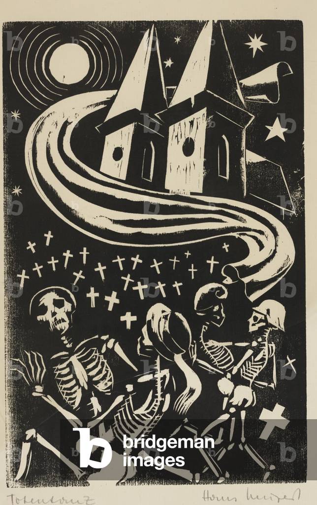 Totentanz (Tanz der Toten) (Holzschnitt)