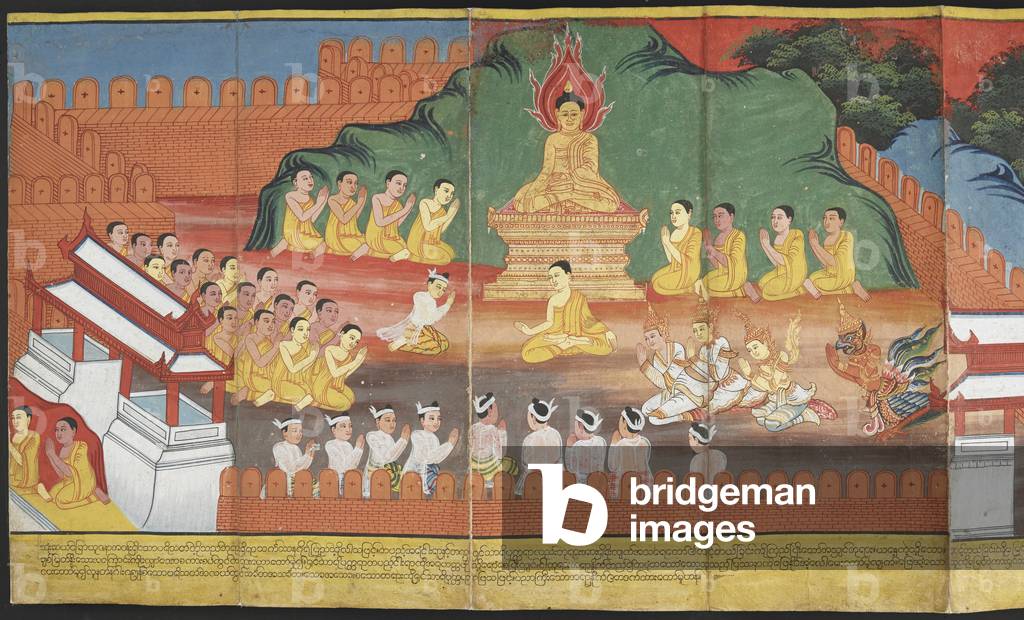 "Szenen aus dem Leben des Buddha."