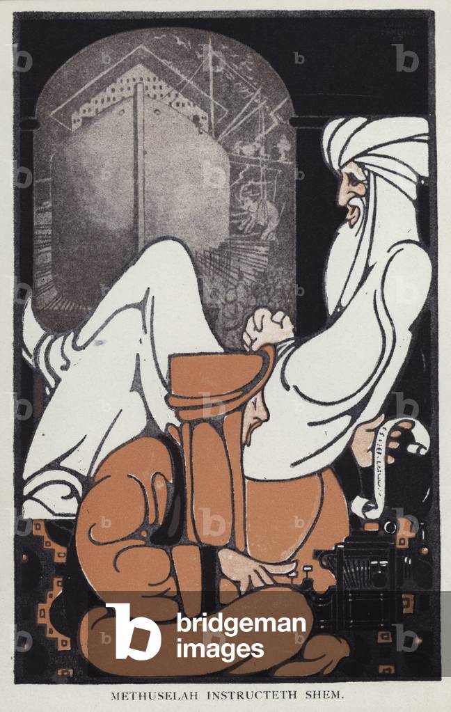 Methuselah weist Shem (Farblitho)