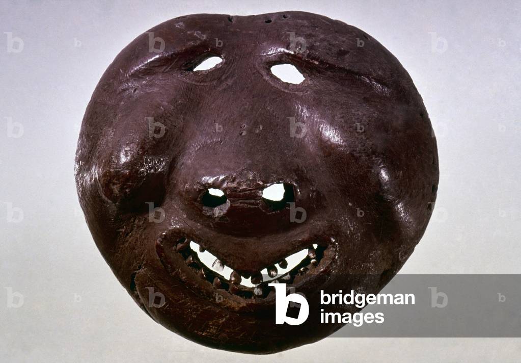 Image of NATIVE AMERICAN/INUIT MASK Eskimo wooden mask from Arctic