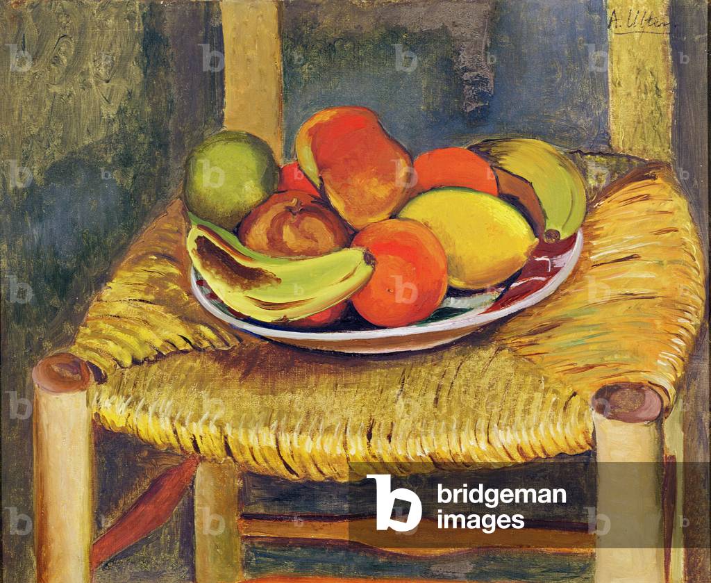 Still Life with a Stool (oil on canvas)