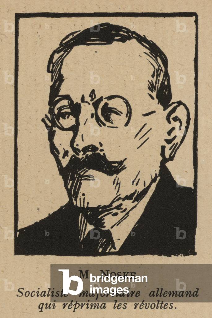 Gustav Noske, politico e ministro della Difesa del Partito Socialdemocratico tedesco che ha usato l'esercito e