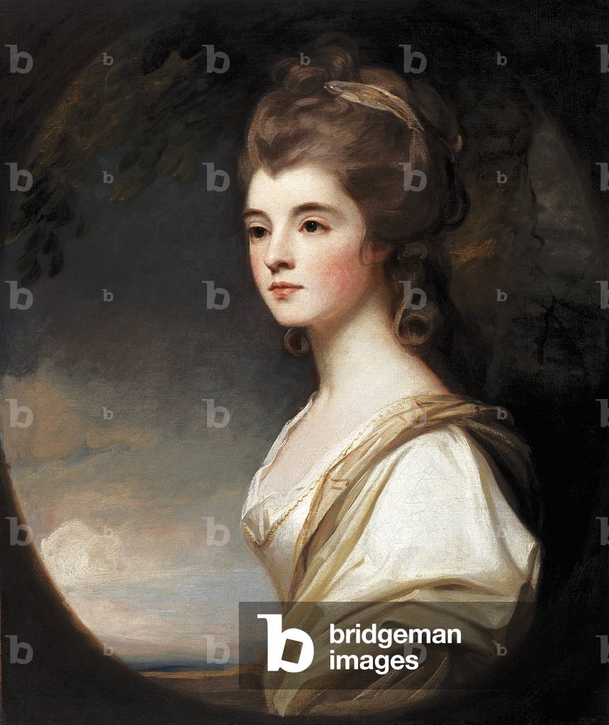 Immagine di Dipinto "Elisabetta", 1782 di George Romney, b/w