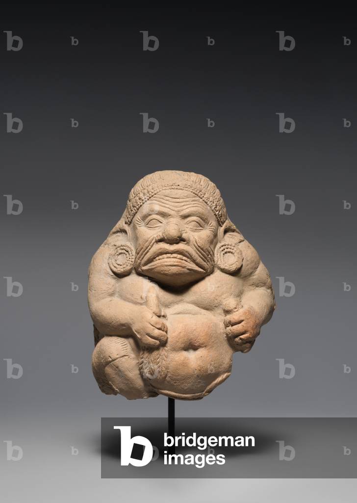Rattle in the Form of a Crouching Grotesque Yaksha (terracotta) by Indian Artist