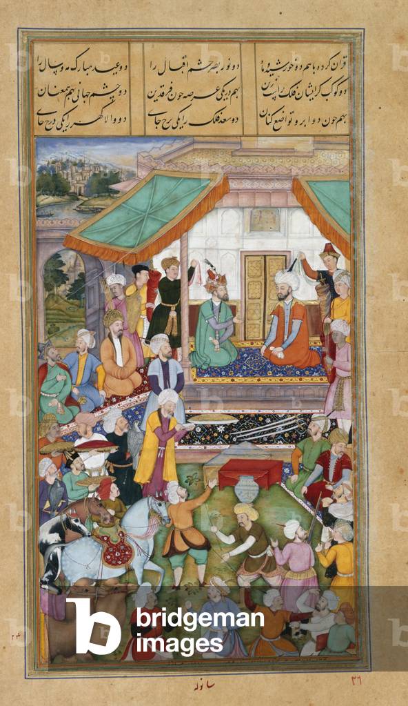 Image of Humayun with Shah Tahmasp