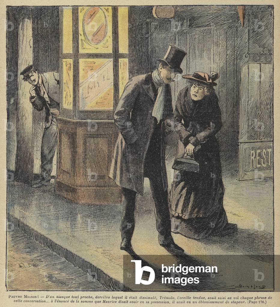 Pauvre Mignon by Edmond Ladoucette (colour litho) by French Artist