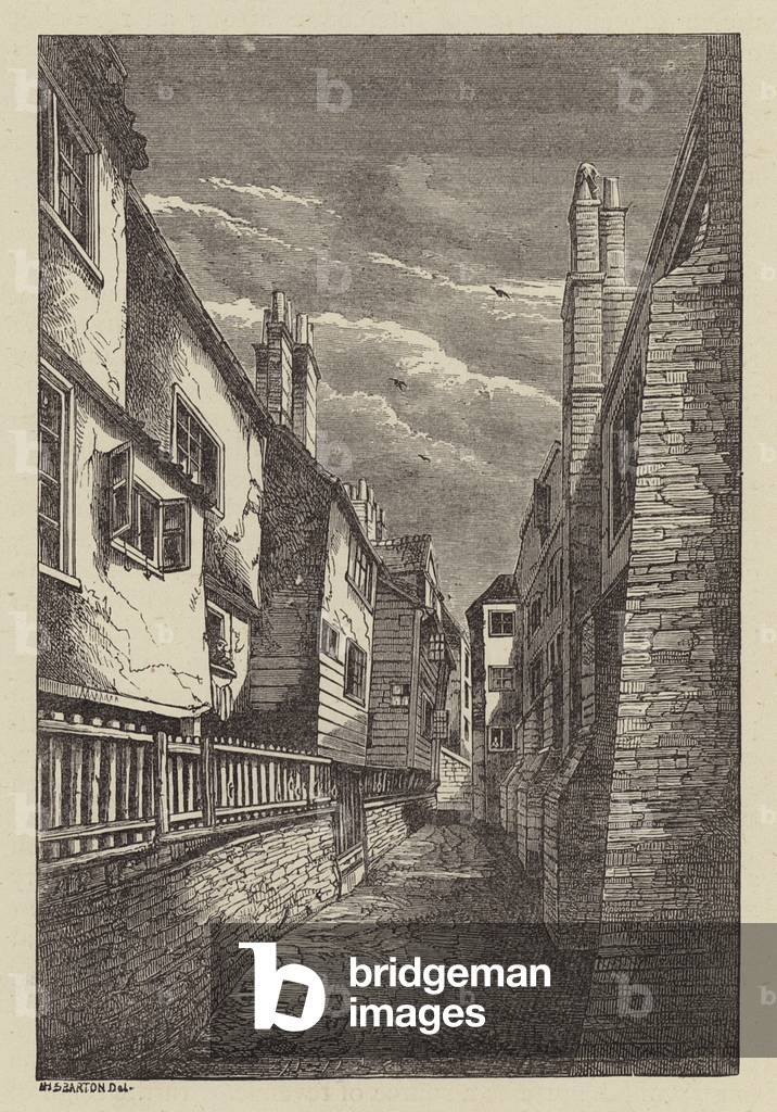 Houses in Cloth Fair, Londra (incisione)