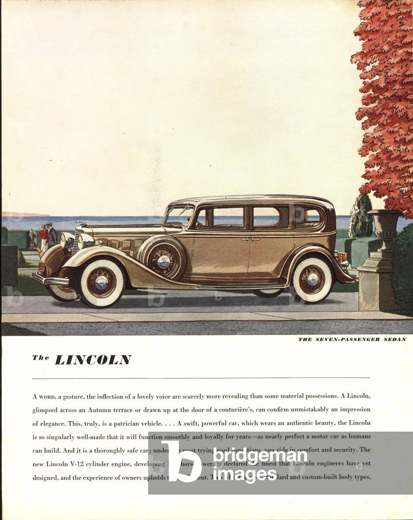Lincoln Magazine, Anzeige, USA, 1930er Jahre
