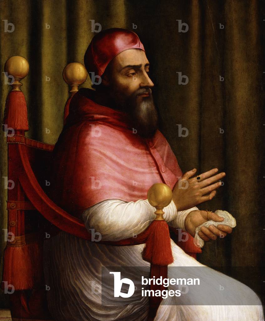 Portrait of Pope Clement VII, Seated three-quarter length,  (oil on panel)