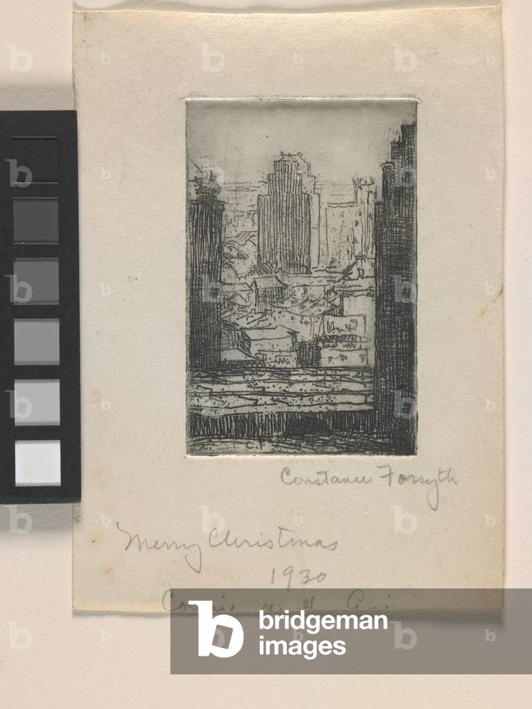 Cityscape (Philadelphia) 1930 (etching)