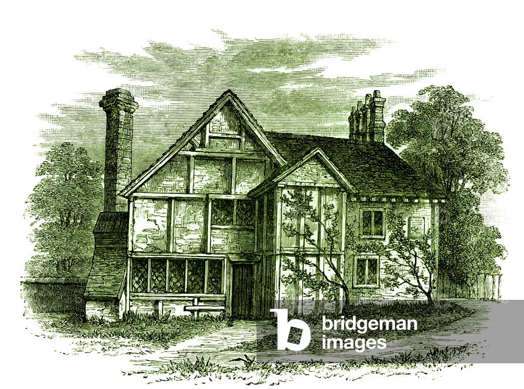 "John Milton's Haus", b/w
