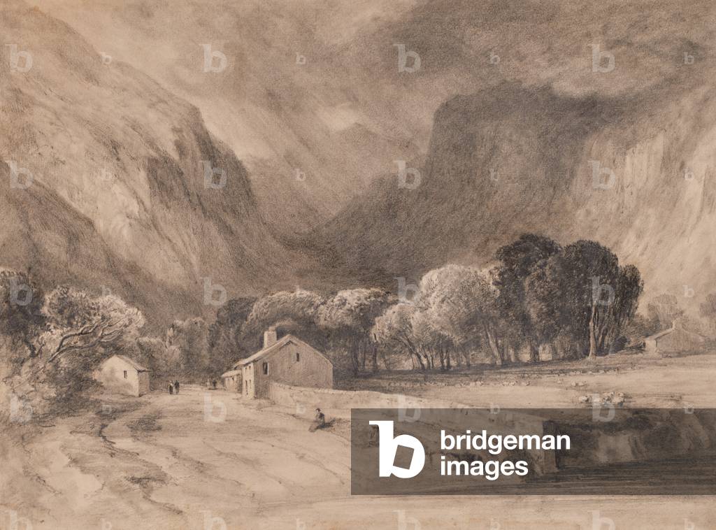 Immagine di Disegno "Paesaggio con montagne" 1810 di Edward Pretty