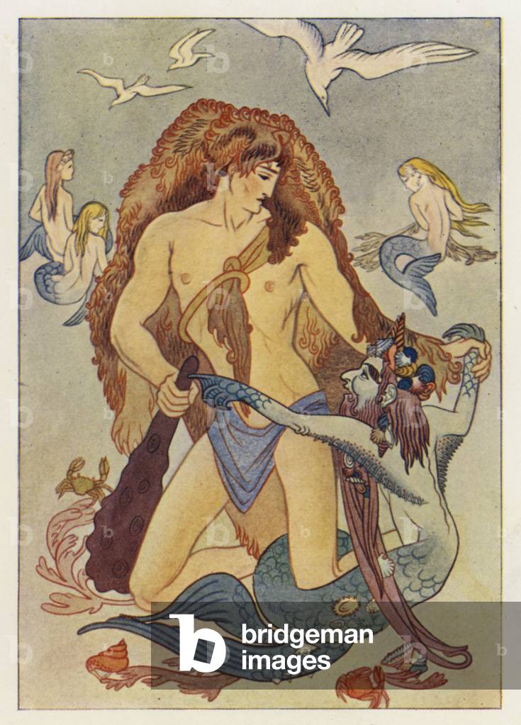 Ercole e il vecchio uomo del mare (colore lito)