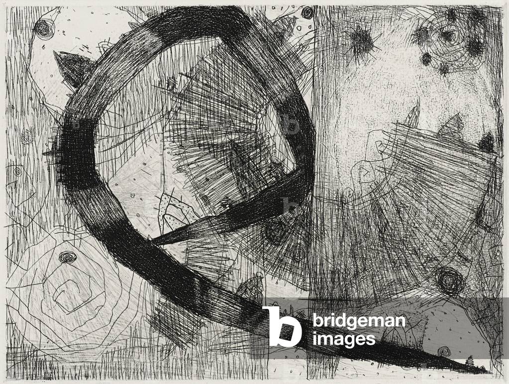 3EP No. 9, 11.21.81, 1981 (weiche Erde und Linie Ätzen & Zucker Lift Aquatint auf gewebtem Papier)