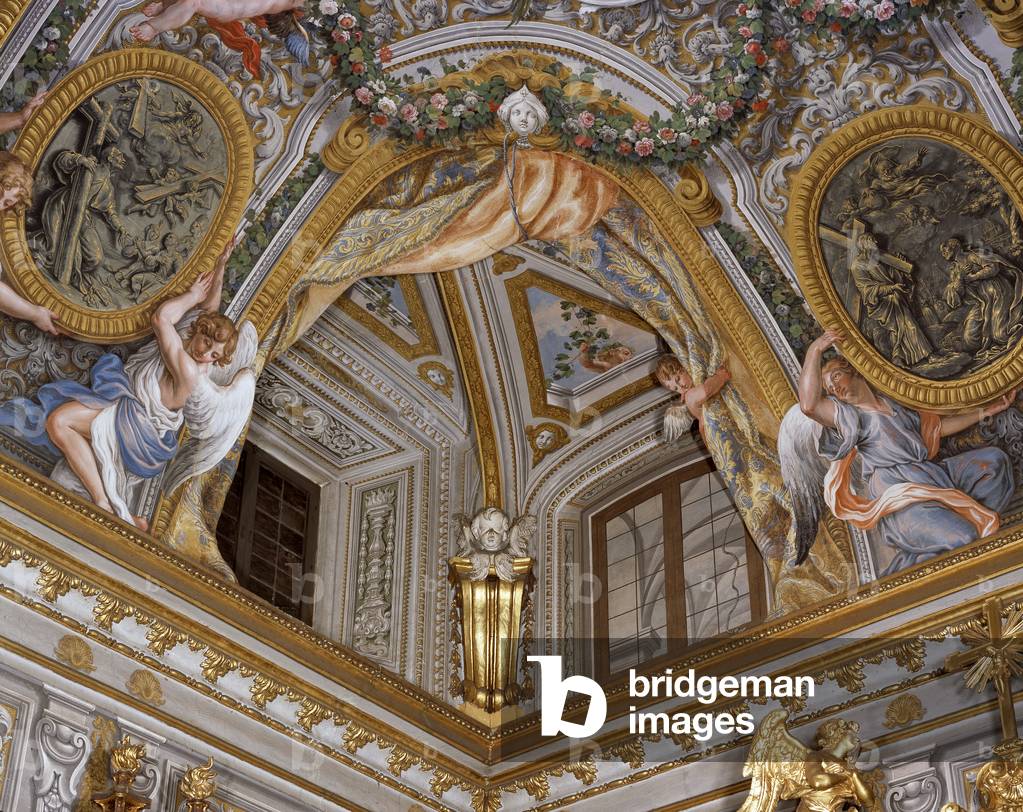 Barock - Architektur: Gewölbe der Sakristei - St. Andreas im Ruhm - Detail 1670