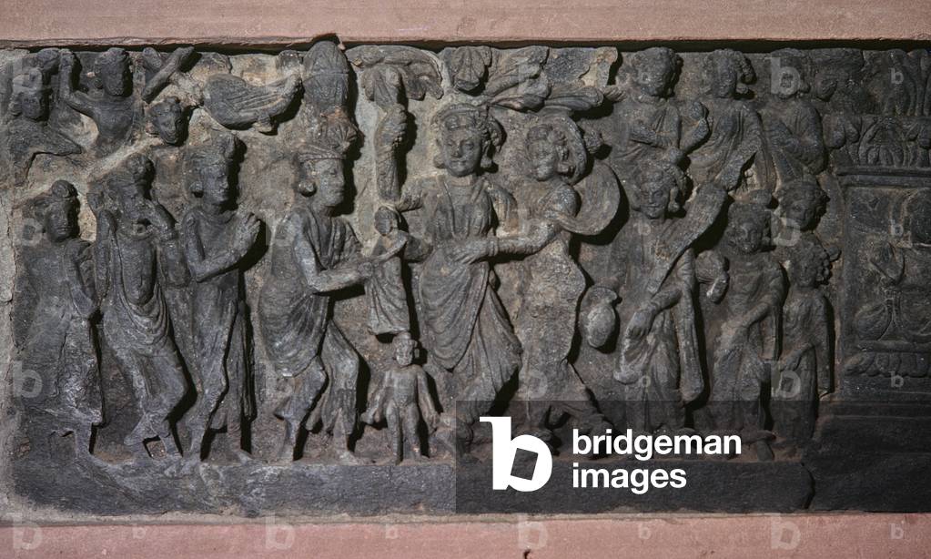 Geburt des Buddha, Gandhara-Skulptur, Nepal, 1977 (Fotos)