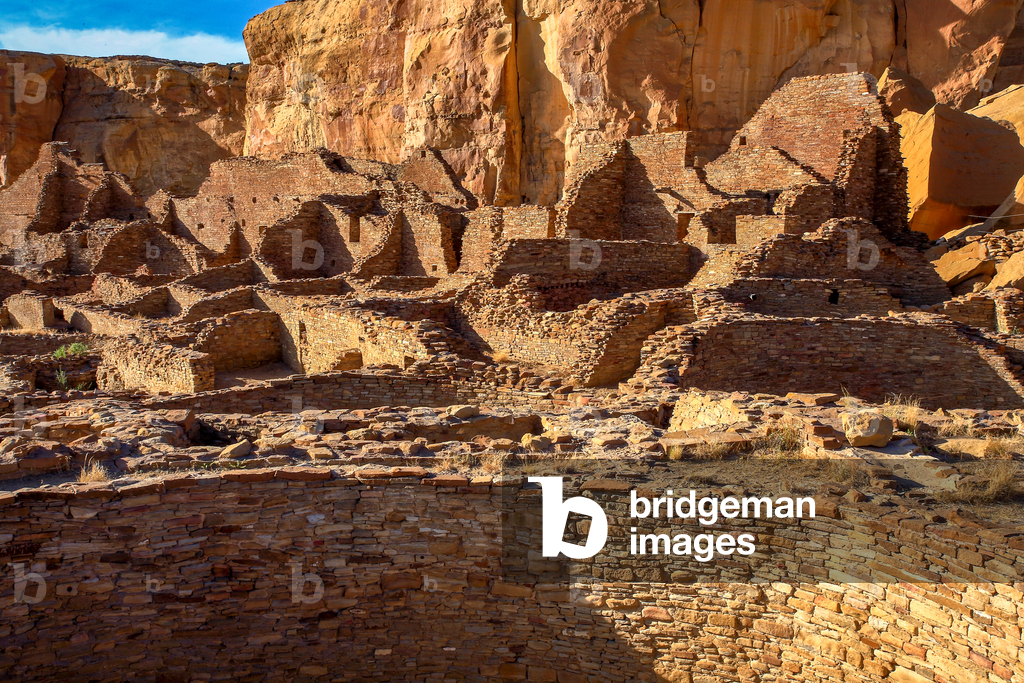 Image of Photography depicting Pueblo Bonito in Chaco Culture national historical park by Pre-Columbian