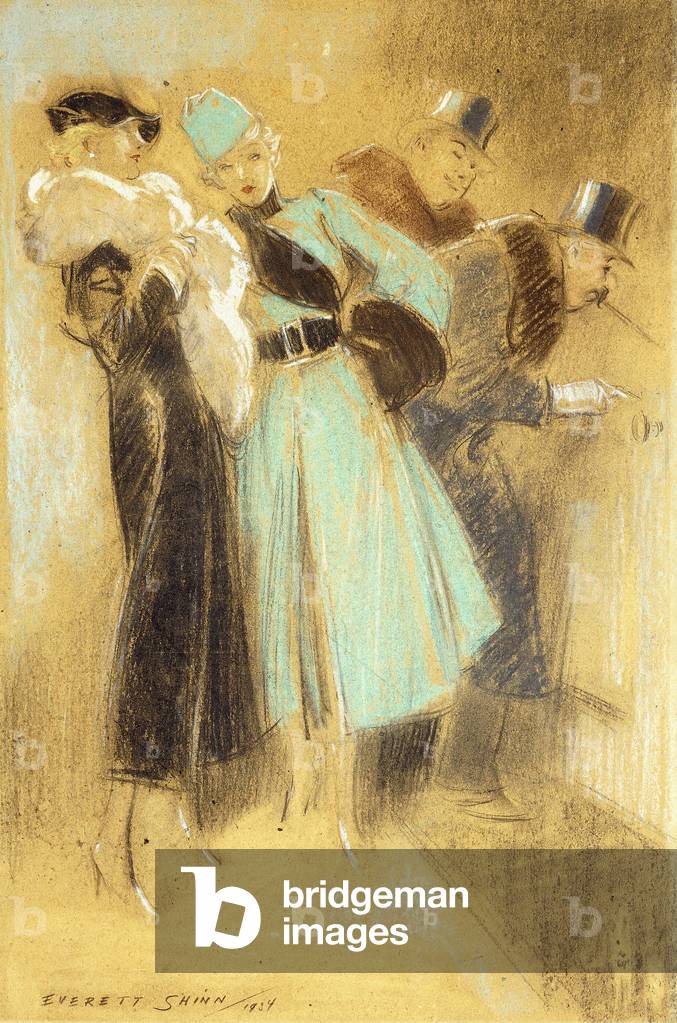 Image of Drawing depicting Worst Comes to Worst-We'll Look at His Etchings, 1934 by Everett Shinn