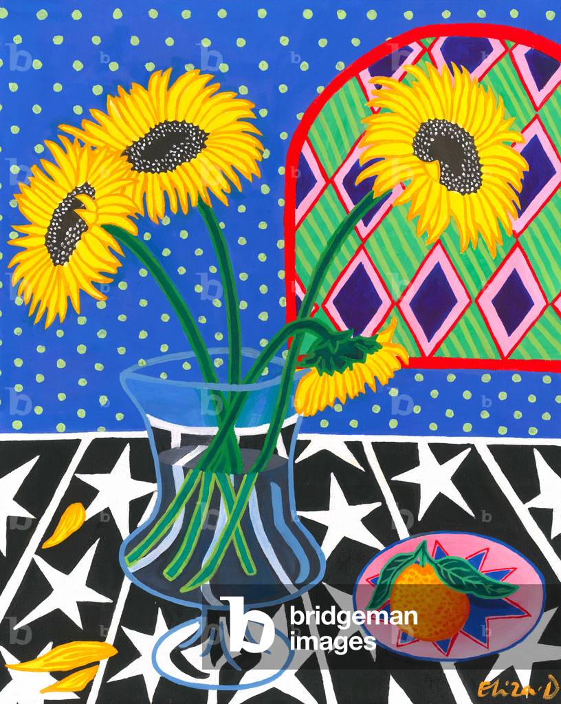 Falling Petals, 2021 (olio su tavola)