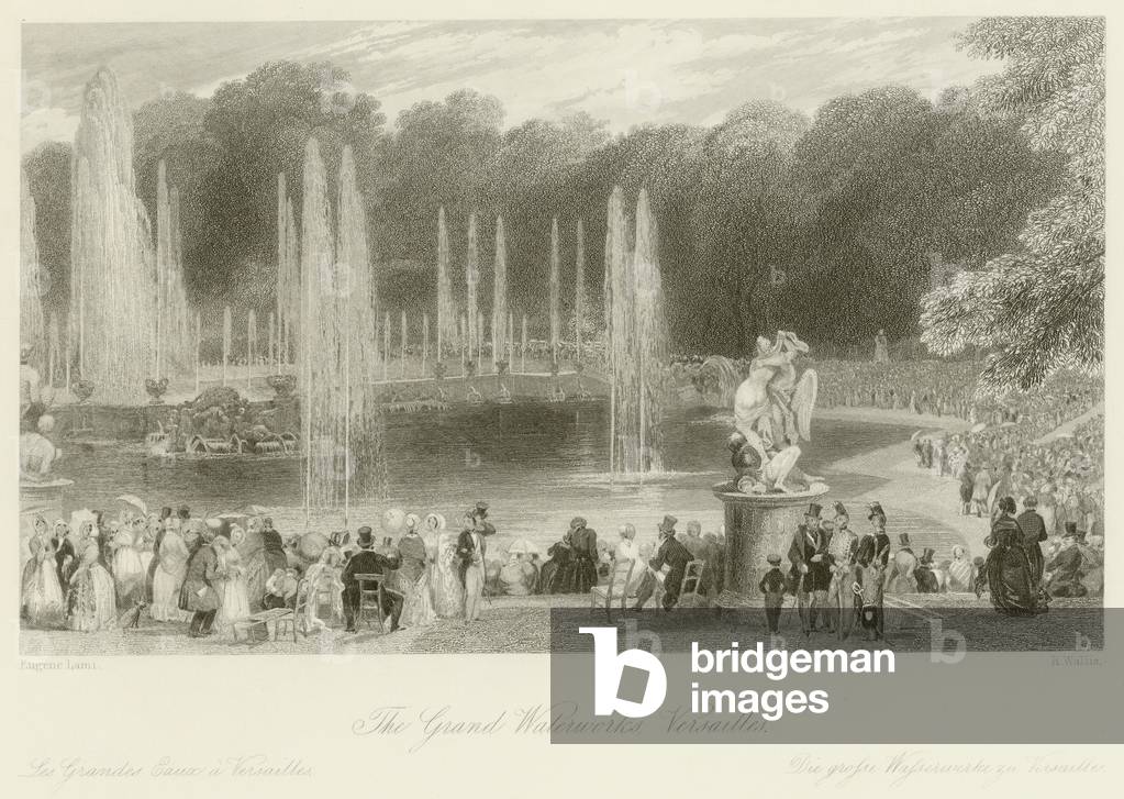 The Grand Waterworks, Versailles, c.1880 (engraving)