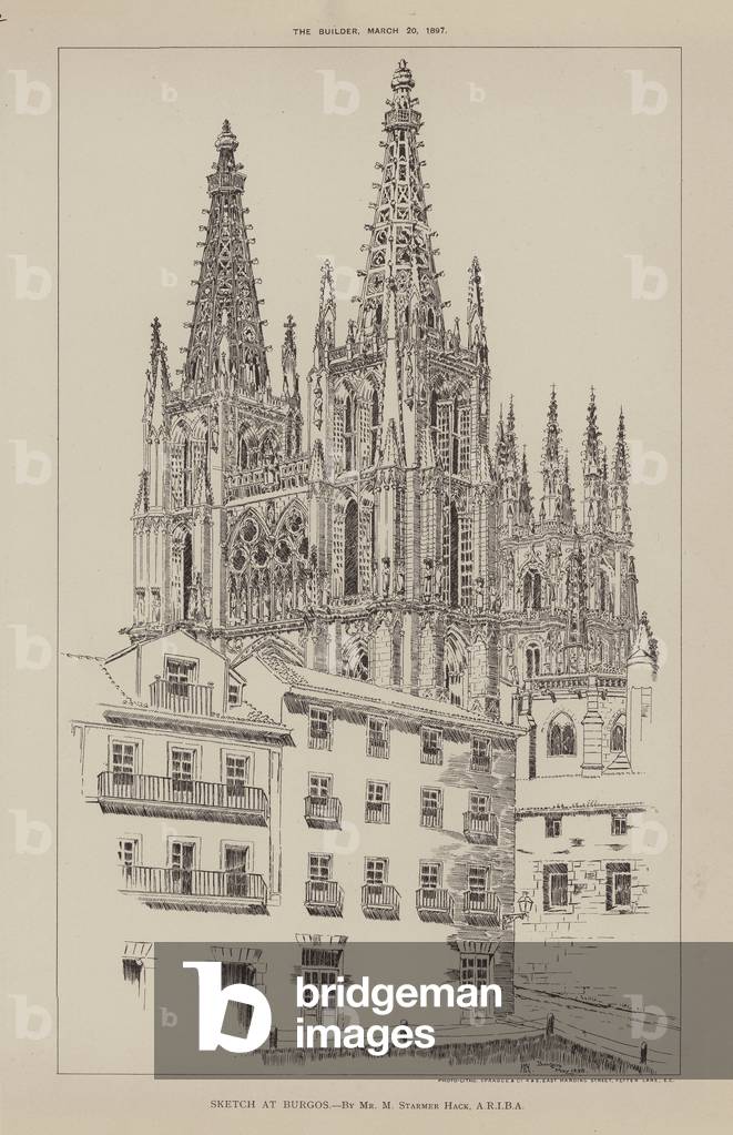 Immagine di Incisione "Schizzo a Burgos (incisione)" di English School