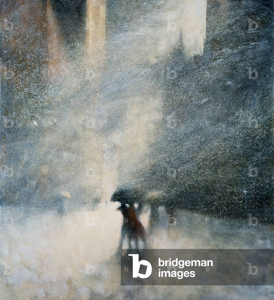 L'ombrello nero Times Square III, 2007 (pittura ad olio)