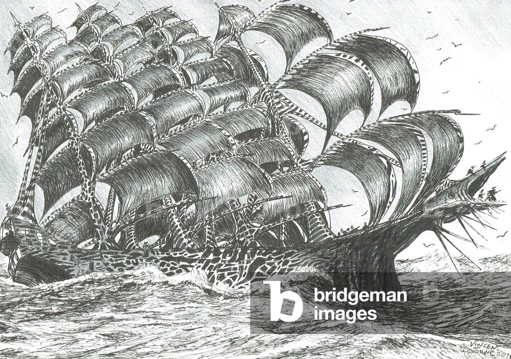 Bild von Zeichnung "Sturmschöpfer Davis Sea" 2018 von Vincent Alexander Booth