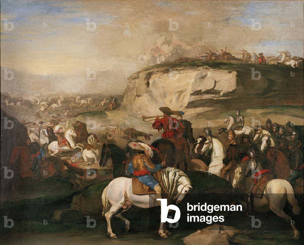 Bild von Gemälde "Battle Scene" 1630 von Aniello Falcone