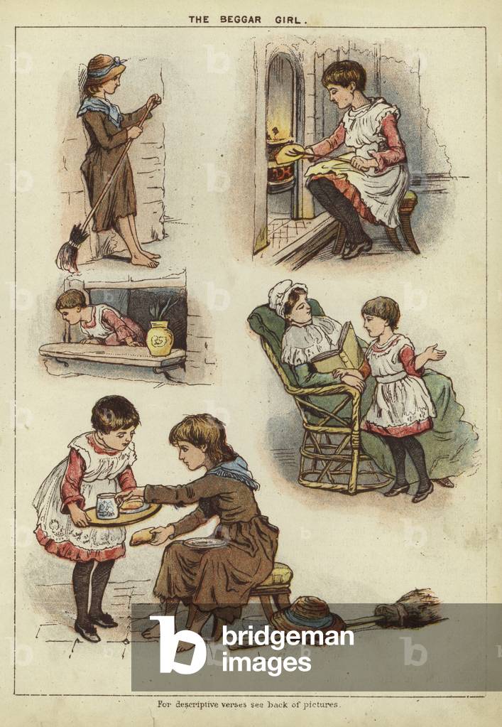 Das Bettlermädchen (Chromolitho)