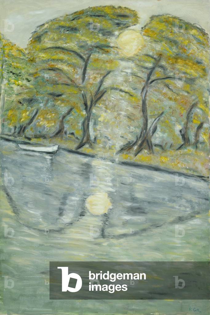 Baum und Fluss, n.d. (Gemälde)